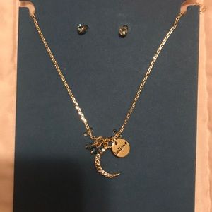 And set of necklace and earrings.